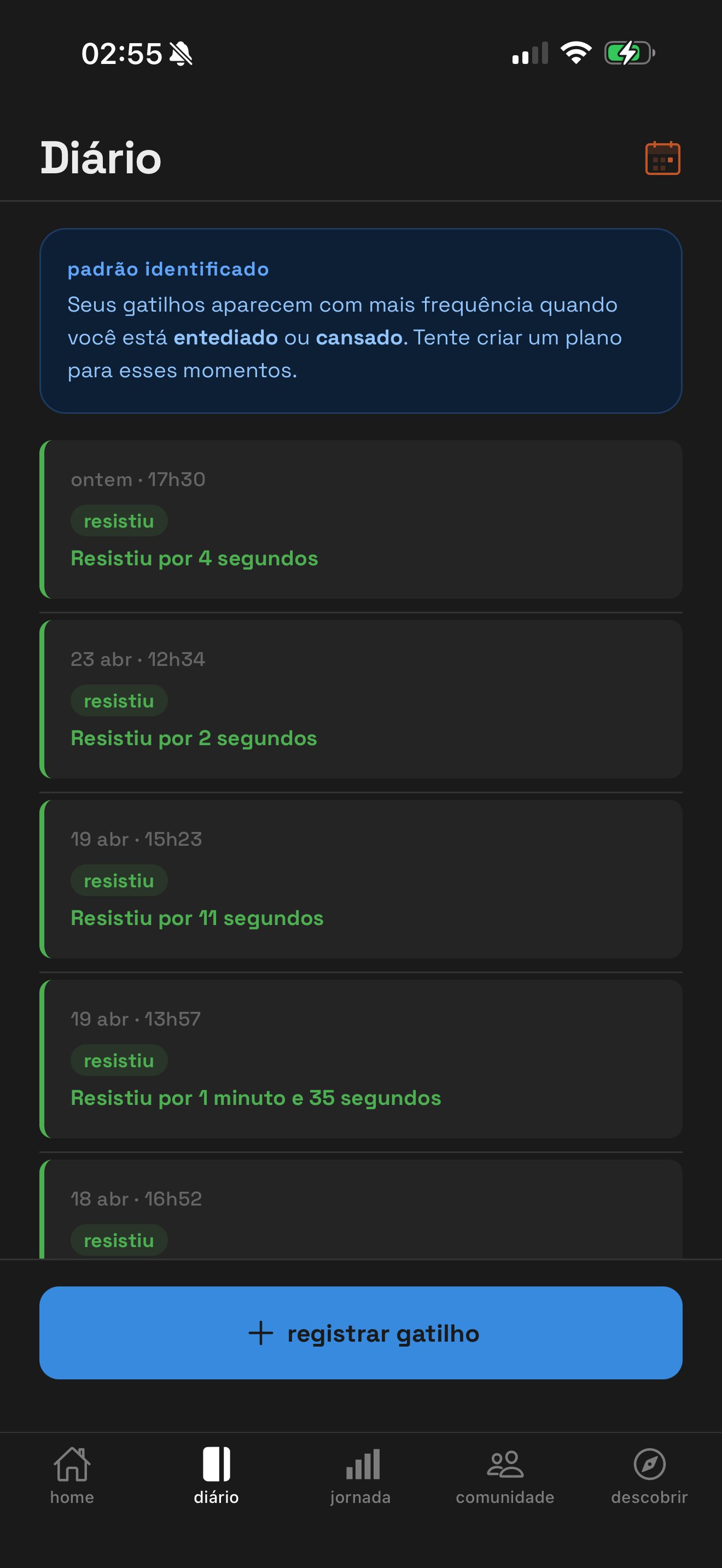 Sober · Diário